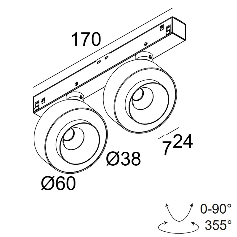 Delta Light M26L - Odron 2 93028/41 Mdl Schienenbeleuchtung