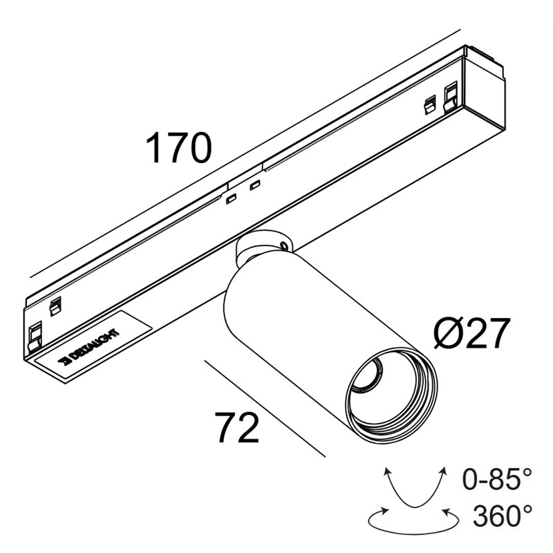Delta Light M26L - Spy 271 92730 Mdl Schienenbeleuchtung