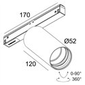 Delta Light M26L - Spy 52 Soft DIM5 Track lighting fixture