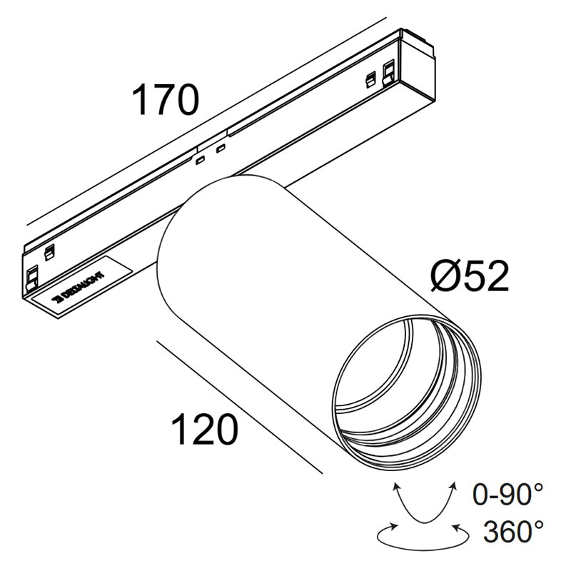 Delta Light M26L - Spy 52 Soft DIM5 Schienenbeleuchtung
