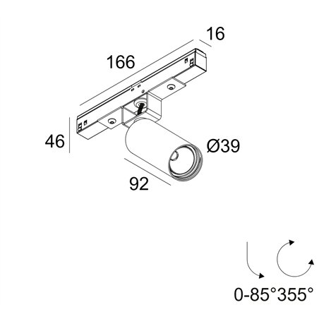 Delta Light M20/M26H - Spy 391 Soft Track lighting fixture
