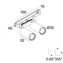 Delta Light M20/M26H - Spy 392 Soft Track lighting fixture