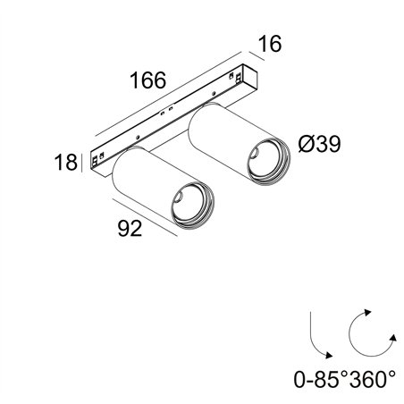 Delta Light M26L - Spy 392 Soft Track lighting fixture