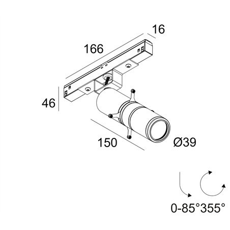 Delta Light M20/M26H - Spy 39 Framer Track lighting fixture