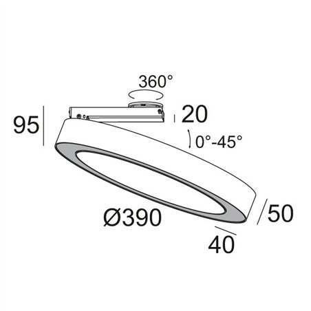 Delta Light SUPER-OH! XS PIVOT 39 DIM8 Ceiling lamp