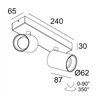 Delta Light SPYCO ON 2 DIM8 Deckenlampe / Wandlampe