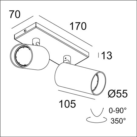 Delta Light SPYCO ON 2 Hi Ceiling lamp