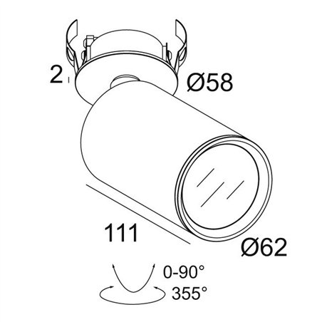 Delta Light SPY FOCUS CLIP MP Ceiling lamp