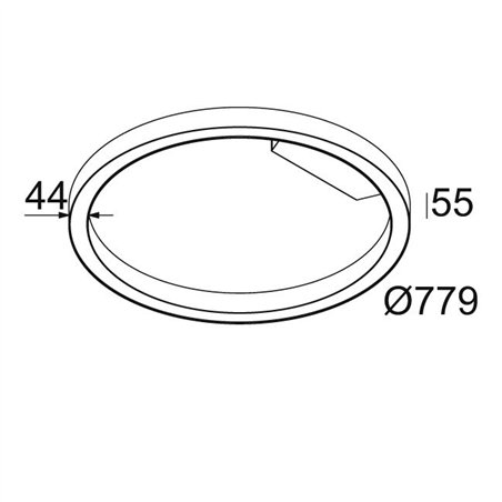 Delta Light SUPER-OH! SLIM 80 SBL DOWN Ceiling lamp