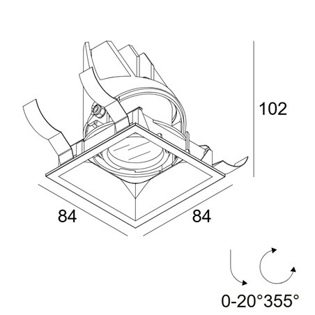 Delta Light ENTERO SQ-S X TW Built in spot