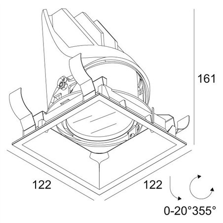 Delta Light ENTERO SQ-L X TW 96518 Built in spot