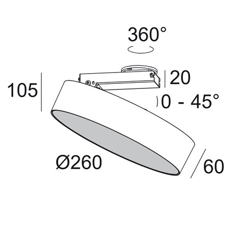 Delta Light Supernova Xs Pivot 260 X Ceiling lamp / Wall lamp