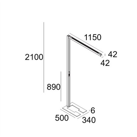 Delta Light INFORM 40 SQ F1 U DOWN-UP Floor lamp