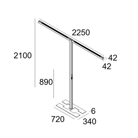 Delta Light INFORM 40 SQ F2 H DOWN-UP Floor lamp