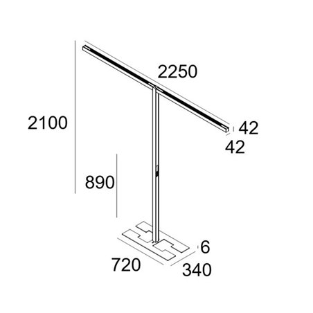 Delta Light INFORM 40 SQ F2 H PDS DOWN-UP TW Floor lamp