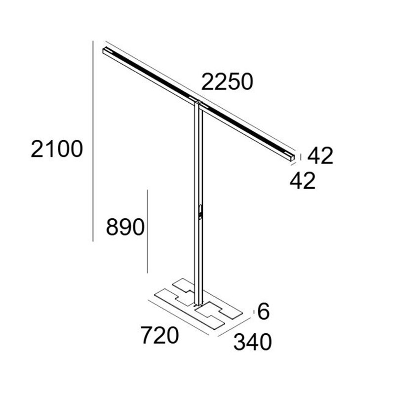 Delta Light INFORM 40 SQ F2 H PDS DOWN-UP Stehlampe