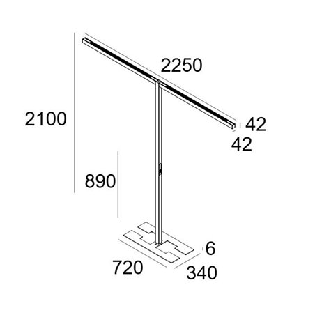 Delta Light INFORM 40 SQ F2 H PDS DOWN-UP Floor lamp