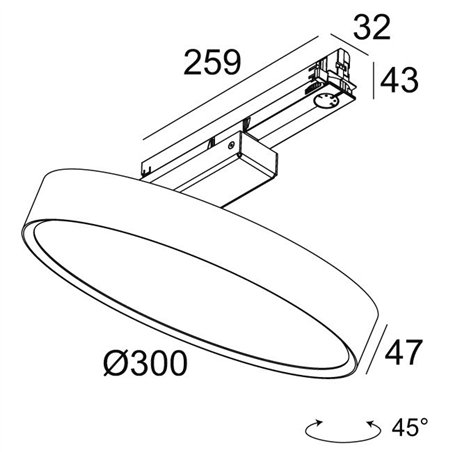 Delta Light MULTINOVA 30 PIVOT PRISM ADM Track lighting