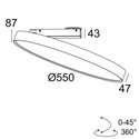 Delta Light MULTINOVA 55 PIVOT Ceiling lamp