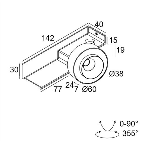Delta Light ODRON ON 1/41 DIM8 Ceiling lamp