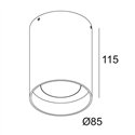 Delta Light QOBY X R DIM8 Ceiling lamp