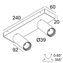 Delta Light SPY 39 ON 2 DIM8 Ceiling lamp
