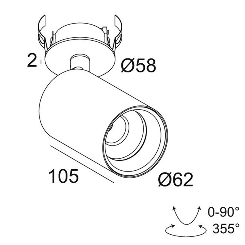 Delta Light SPYCO CLIP AC DIM8 Deckenlampe