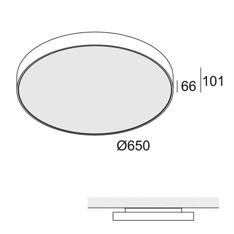 Delta Light SUPERNOVA FLAT 65 SMOOTH UP / Decken- / Hängelampe