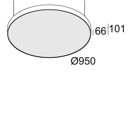 Delta Light SUPERNOVA FLAT 95 DOWN-UP Ceiling lamp / Suspension lamp