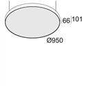 Delta Light SUPERNOVA FLAT 95 PRISMATIC DOWN-UP Ceiling lamp / Suspension lamp