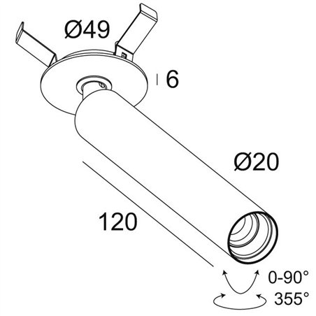 Delta Light UHO L CLIP Ceiling lamp