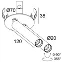 Delta Light UHO L CLIP 2 Ceiling lamp