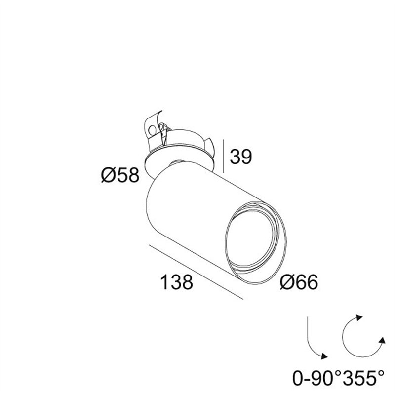 Delta Light SPY 66 CLIP WALLWASH Deckenlampe