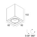 Delta Light Minigrid 67 On 145 ceiling lamp