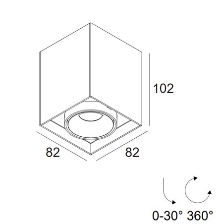 Delta Light Minigrid 67 On 145 ceiling lamp