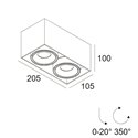 Delta Light Minigrid On 250 DIM8 Ceiling lamp