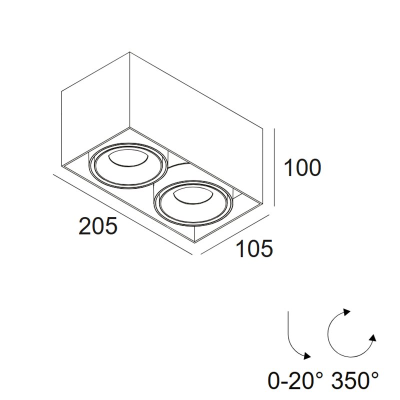 Delta Light MINIGRID On 250 DIM8 Deckenlampe