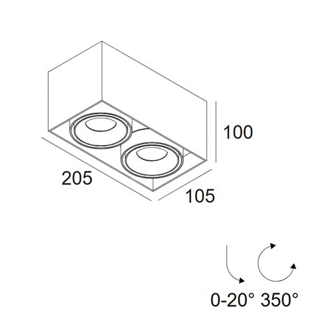 Delta Light Minigrid On 250 DIM8 Ceiling lamp
