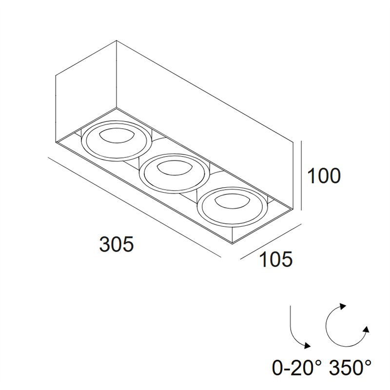 Delta Light MINIGRID On 350 Soft DIM8 Deckenlampe