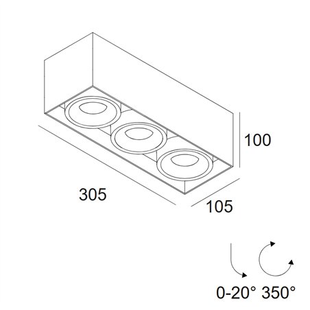Delta Light Minigrid On 350 Soft DIM8 Ceiling lamp