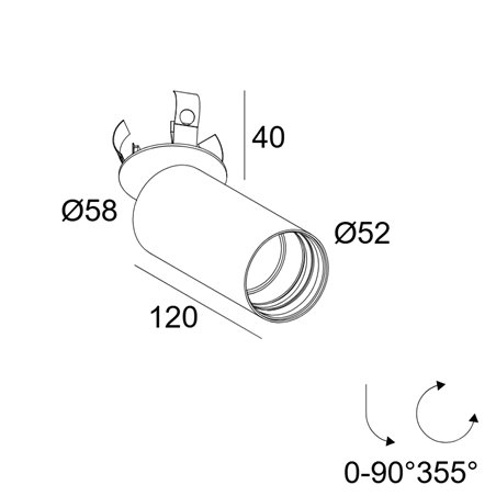 Delta Light Spy 52 Clip Soft ceiling lamp