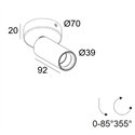 Delta Light Spy 39 On Focus ceiling lamp