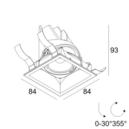 Delta Light ENTERO SQ-S HE Ceiling lamp
