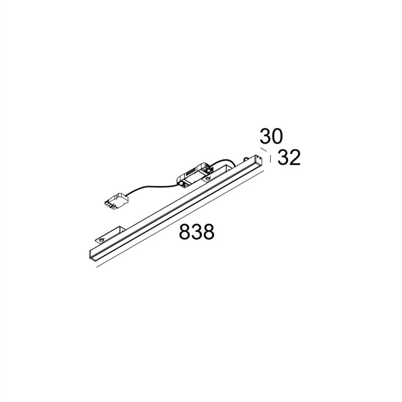 Delta Light D-LINER 30 SBL LOC1 838 DIM5 Deckenlampe