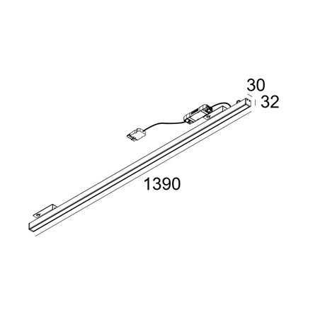 Delta Light D-LINER 30 SBL LOC1 1390 DIM5 Ceiling lamp
