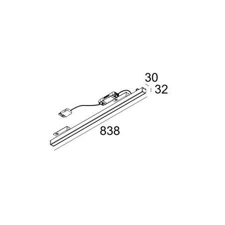Delta Light D-LINER 30 SBL LOC2 838 DIM5 Ceiling lamp