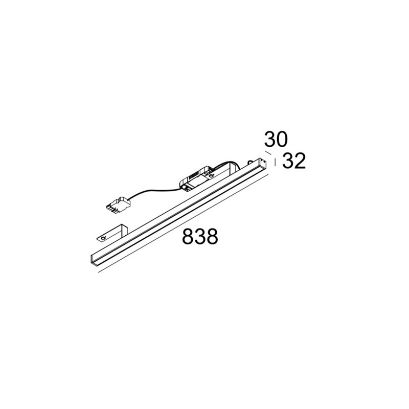 Delta Light D-LINER 30 SBL LOC3 838 DIM5 Deckenlampe
