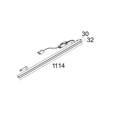 Delta Light D-LINER 30 SBL LOC3 1114 DIM5 Ceiling lamp