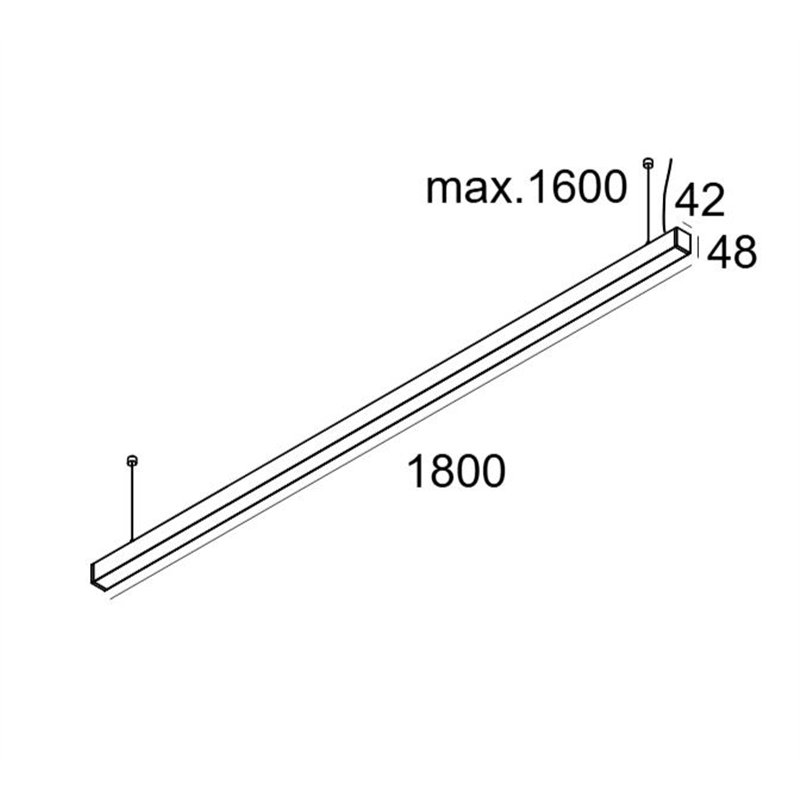 Delta Light INFORM 40 SQ 180 UP DIM5 Deckenlampe