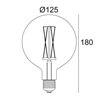 Delta Light LED FILAMENT GL125 E27 6W 2200K - SMOKE